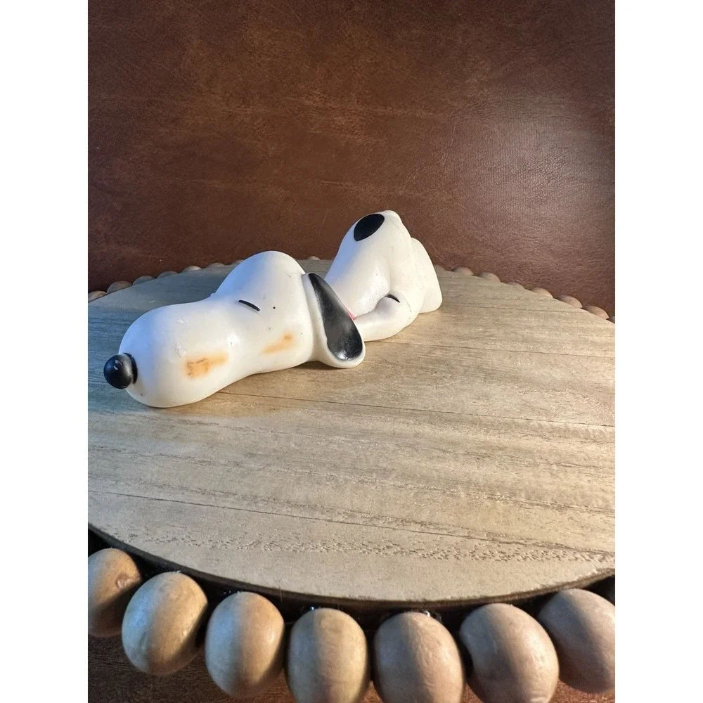Vtg Snoozing Snoopy Sleeping Dog Vinyl Squeak Toy Peanuts 1958-1966 Rare